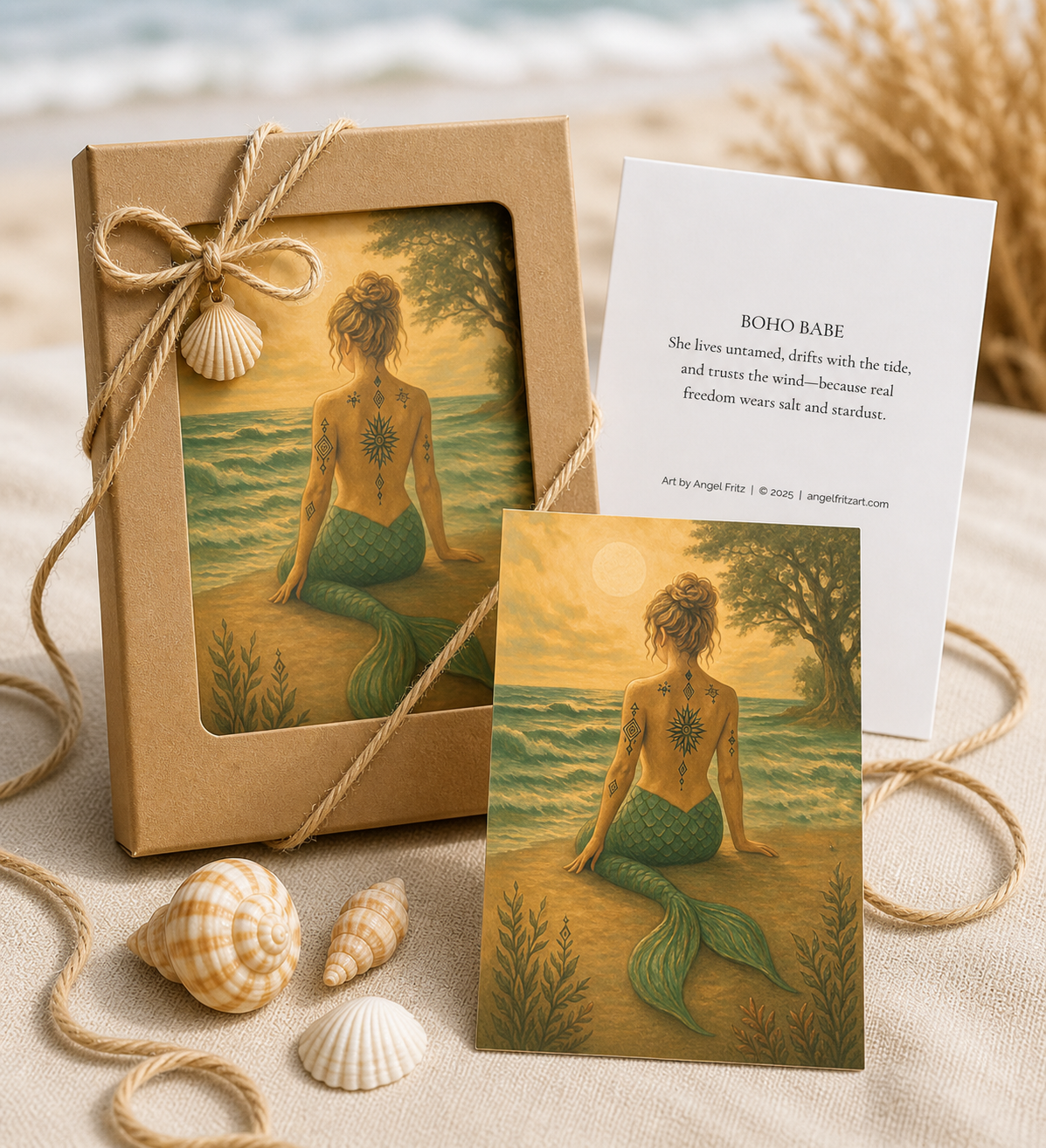 Mermaid Note Card Set — Boxed Fine Art Collection - Image 4