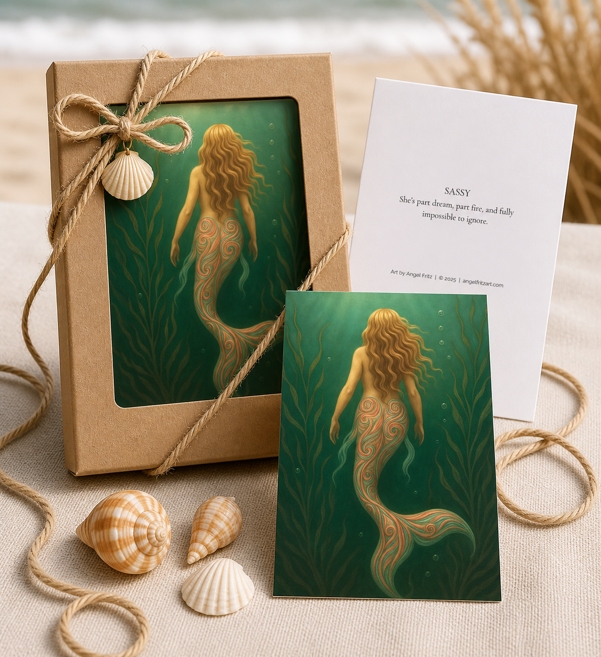 Mermaid Note Card Set — Boxed Fine Art Collection - Image 7