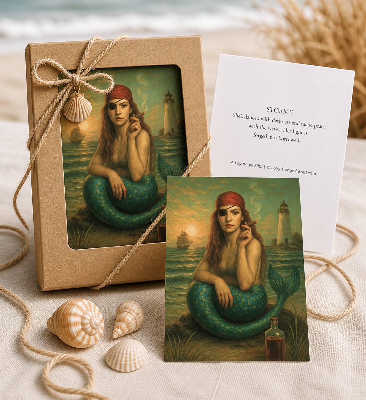 Mermaid Note Card Set — Boxed Fine Art Collection - Image 3