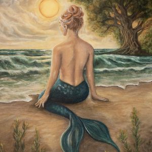 Mermaid Wall Art “Happy Place” — 11x14 Fine Art Print
