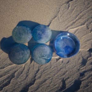Handmade Resin Ocean blue coaster set