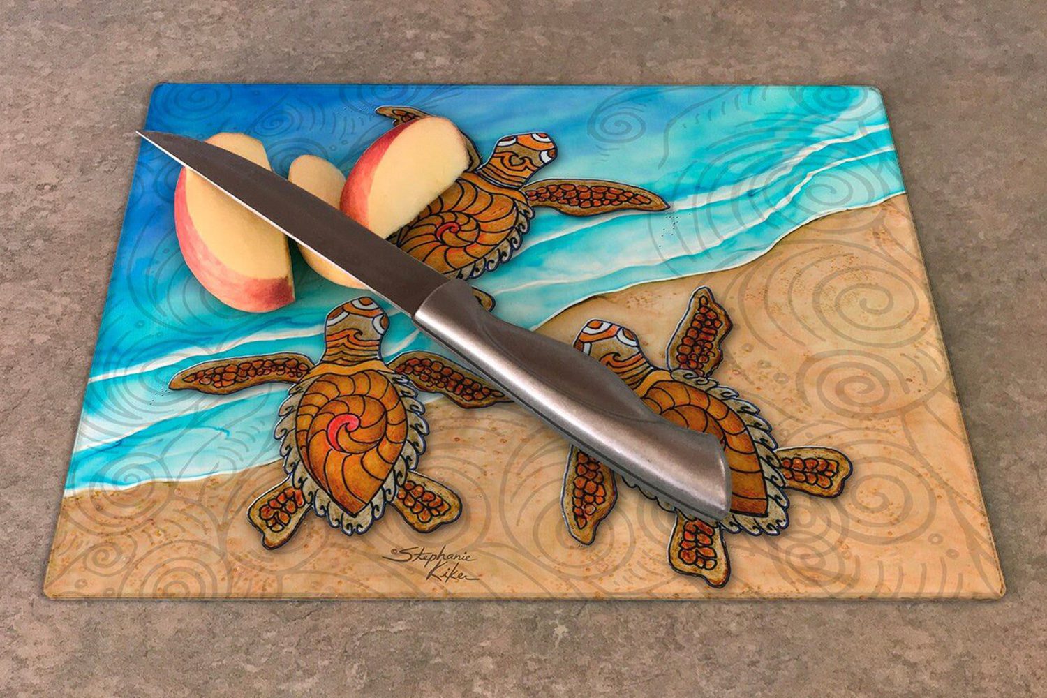 Stephanie Kiker Baby Turtles Cutting Board