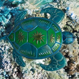 Handpainted large Turtle deco