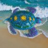 Handpainted large Turtle deco