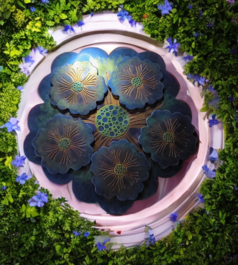 Flower Tray and coaster set